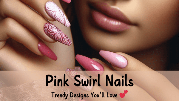 pink swirl nails