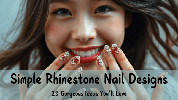simple rhinestone nail designs